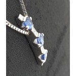 Alfieri St John - 18k  White   Gold Diamond sapphire  Necklace